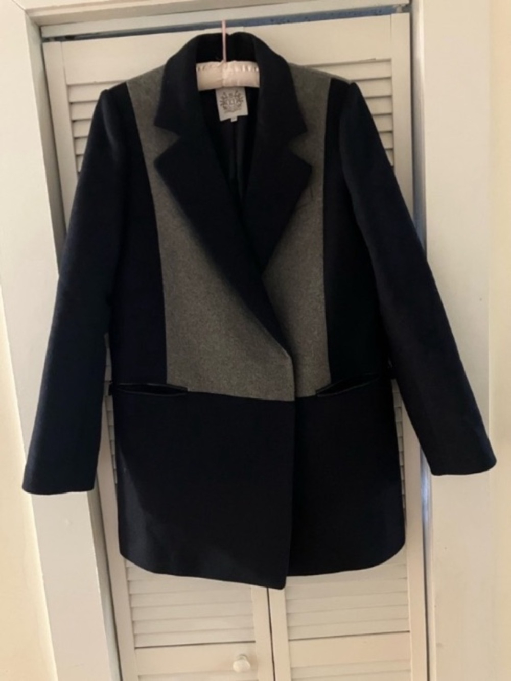 Dawn Levy Lila Wool Two Tone Coat